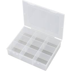 TRU COMPONENTS E-112-1 krabička na malé součástky (d x š x v) 190 x 145 x 42 mm přihrádek: 9 pevné rozčlenění Obsah 1 ks