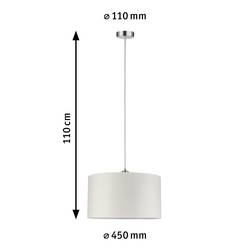 Paulmann Tessa 70924 závěsné světlo LED E27 60 W krémová, nerezová ocel kartáčovaná