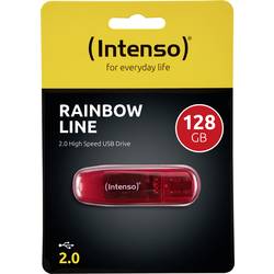 Intenso Rainbow Line USB flash disk 128 GB červená (transparentní) 3502491 USB 2.0