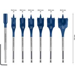 Bosch Accessories 2608902110, 2608902110 sada plochých frézovacích vrtáků, 16 mm, 18 mm, 20 mm, 22 mm, 25 mm, 32 mm
