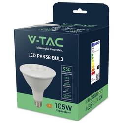 V-TAC 23890 LED Energetická třída (EEK2021) F (A - G) E27 Par 38 12.8 W = 105 W teplá bílá (Ø x d) 121 mm x 121 mm nestmívatelné 1 ks