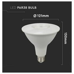 V-TAC 23890 LED Energetická třída (EEK2021) F (A - G) E27 Par 38 12.8 W = 105 W teplá bílá (Ø x d) 121 mm x 121 mm nestmívatelné 1 ks