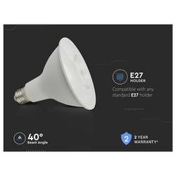 V-TAC 23890 LED Energetická třída (EEK2021) F (A - G) E27 Par 38 12.8 W = 105 W teplá bílá (Ø x d) 121 mm x 121 mm nestmívatelné 1 ks