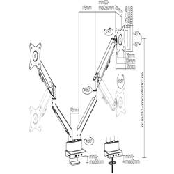 SpeaKa Professional SP-TVC-600 TV kolečkový vozík 152,4 cm (60) - 254,0 cm (100) nastavitelná výška, naklápěcí, odnímatelný