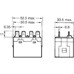Omron G7L-2A-T 24 VDC, G7L-2A-T 24 VDC zátěžové relé, monostabilní, 1 cívka, 400 V/AC, 25 A, 1 ks