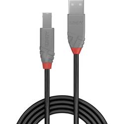 LINDY USB kabel USB 2.0 USB-A zástrčka, USB-B zástrčka 3.00 m černá 36674