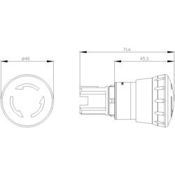 Siemens 3SU10001HB100AA0 3SU1000-1HB10-0AA0 hřibové tlačítko černá 1 ks