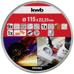 kwb 712031 sada řezných kotoučů 115 mm 10 ks nerezová ocel