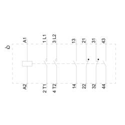 Siemens 3TC4417-0AB4 stykač 2 spínací kontakty 1 ks