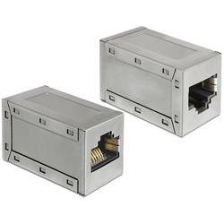 Delock RJ45 síťový adaptér CAT 6 [1x RJ45 zásuvka - 1x RJ45 zásuvka] 0 mm stříbrná