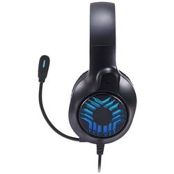 SpeedLink TYRON Headset uzavřená (Over Ear) kabelová stereo černá, RGB headset, regulace hlasitosti, Vypnutí zvuku mikrofonu Gaming