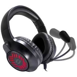 SpeedLink TYRON Headset uzavřená (Over Ear) kabelová stereo černá, RGB headset, regulace hlasitosti, Vypnutí zvuku mikrofonu Gaming