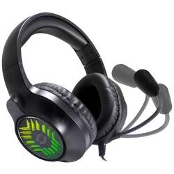 SpeedLink TYRON Headset uzavřená (Over Ear) kabelová stereo černá, RGB headset, regulace hlasitosti, Vypnutí zvuku mikrofonu Gaming