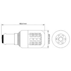 TRU COMPONENTS TC-14124716 indikační LED žlutá Válec BA15d 100 V/AC, 240 V/AC 355 lm