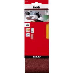 kwb 911904 sada brusného pásu Zrnitost 40 (d x š) 457 mm x 75 mm 3 ks