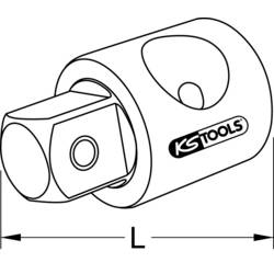 KS Tools 911.1081 9111081 jezdec na vratidlo 1 palec Pohon (šroubovák) 1 80 mm 1 ks