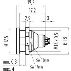 binder 09 4928 00 07 09 4928 00 07-20 přírubová zásuvka , 1 ks