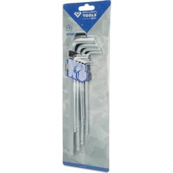 Brilliant Tools BT045019 sada klíčů 1.5 mm, 2 mm, 2.5 mm, 3 mm, 4 mm, 5 mm, 6 mm, 8 mm, 10 mm 9dílná
