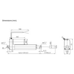 TRU COMPONENTS lineární servomotor TC24-50-1000 TC-13492788 délka 50 mm Posuvná síla 1000 N 24 V/DC 1 ks
