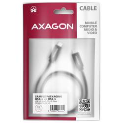 AXAGON Kabel USB-C USB 3.2 Gen2 USB-C ® zástrčka 1 m černá pozlacené kontakty BUCM32-CM10AB