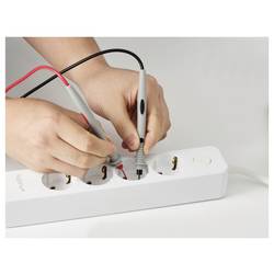 VOLTCRAFT MSL-530 měřicí kabel zásuvkový konektor 4 mm zkušební hroty 1 m černá, červená 1 pár