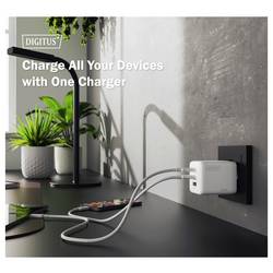 Digitus DA-10304 USB nabíječka, 1x USB A , 2x USB-C®, 100 W, bílá