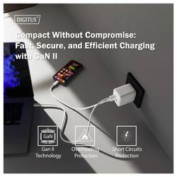 Digitus DA-10304 USB nabíječka, 1x USB A , 2x USB-C®, 100 W, bílá