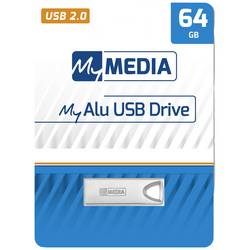 MyMEDIA My Alu USB 2.0 Drive USB flash disk 64 GB stříbrná 69274 USB 2.0
