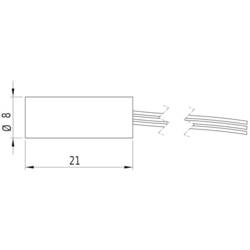 Picotronic laserový modul bodová červená 1 mW DI650-1-3(8x21)