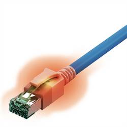 Easylan CS1OBADAD0010 RJ45 síťové kabely, propojovací kabely CAT 6A S/FTP 1.00 m modrá dvoužilový stíněný, bez halogenů, samozhášecí 1 ks