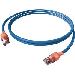 Easylan CS1OBADAD0005 RJ45 síťové kabely, propojovací kabely CAT 6A S/FTP 0.50 m modrá dvoužilový stíněný, bez halogenů, samozhášecí 1 ks