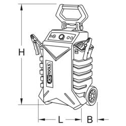 KS Tools systém pro rychlé startování auta 550.1725, max. startovací proud 3400 A