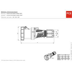 PCE venttechnik 235-6xs CEE propojka, 63 A, 5pólová, 400 V, 1 ks