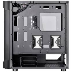 Thermaltake CA-1W2-00M1WN-01 midi tower PC skříň černá 3 předinstalované LED ventilátory, kompatibilní s LCS, boční okno, vhodné pro vodní chlazení DIY, vhodné