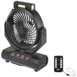 Sygonix Akumulátorový ventilátor 4.6 W (Ø) 205 mm černá možné napájení z akumulátru, s osvětlením, otočný, s dálkovým ovládáním, stavová LED, s časovačem,