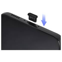 Renkforce USB-C® protiprachový konektor pro mobilní zařízení, černá, 4 ks/sada, černá