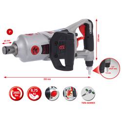 KS Tools 515.3270 pneumatický rázový šroubovák Typ uchycení nástroje: vnější čtyřhran 1 (25 mm) Točivý moment (max.): 3405 Nm