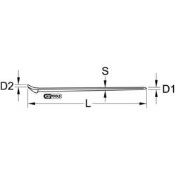 Nadičkové žehlička Z NEREZOVÉ OCELI, 600 mm KS Tools 9643206