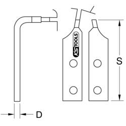 KS Tools 5001340 kleště na pojistné kroužky Vhodné pro (kleště na pojistné kroužky) vnitřní kroužky 122-300 mm Tvar hrotu rovný