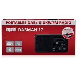 Imperial 22-128-00 22-128-00 Akumulátorové rádio, FM, DAB+, FM, DAB+, Bluetooth, s akumulátorem, s USB nabíječkou, černá
