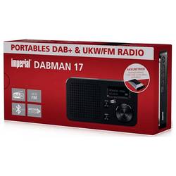 Imperial 22-128-00 22-128-00 Akumulátorové rádio, FM, DAB+, FM, DAB+, Bluetooth, s akumulátorem, s USB nabíječkou, černá