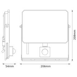 BELLALUX LEDVANCE - FLOODLIGHT VITAL SENSOR LED Baustrahler schwarz W 4099854494130 venkovní LED reflektor s PIR detektorem 50 W Barvy světla (LED svítidlo):