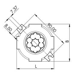 Wiska 10110647 COMBI 304 SWITCH RS/1-2 BK otočný spínač 250 V 10 A IP66 1 ks