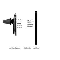 Eufab Nothammer und Gurtschneider upevnění na ventilační mřížku držák mobilního telefonu do auta s magnetickým upevněním