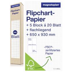 magnetoplan 1227101 blok na flipchart Počet listů: 100 čtverečkovaný 990.00 mm x 650 mm x 930 mm bílá