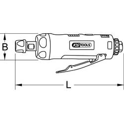 KS Tools 515.5410 pneumatická kolíková bruska 6.3 bar