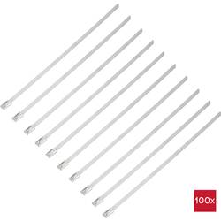 TRU COMPONENTS TC-12647556 Ocelové stahovací pásky 200 mm 4.6 mm AISI 304 100 ks