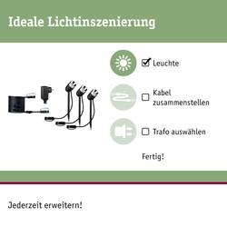 Paulmann Pike 94242 Osvětlovací systém Plug&Shine startovací sada LED zahradních reflektorů sada 3 ks LED 10.5 W teplá bílá antracitová