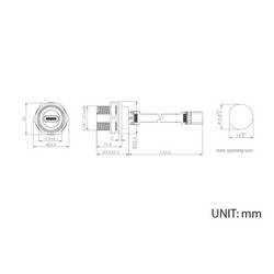 TRU COMPONENTS TC-E10T-FT3.1-PWF/MT3.1-NWA-0.1FPC TC-13543620 USB konektor 0.1 m, 1 ks