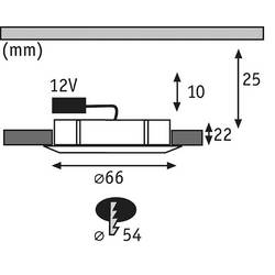 Paulmann 98432 Structure vestavné svítidlo, LED, halogenová žárovka, G4, 20 W, bílá